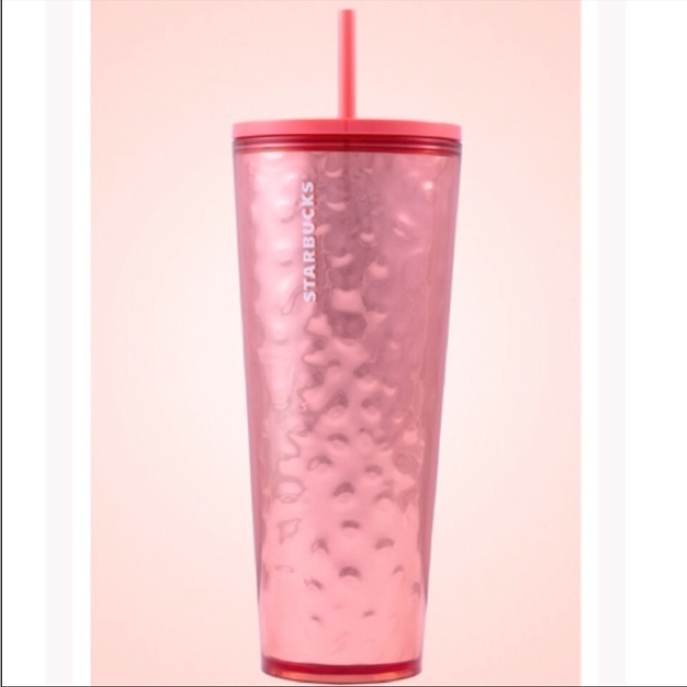 STARBUCKS RARE 2019 HOLIDAY PINK FOIL Cold Cup 24 oz